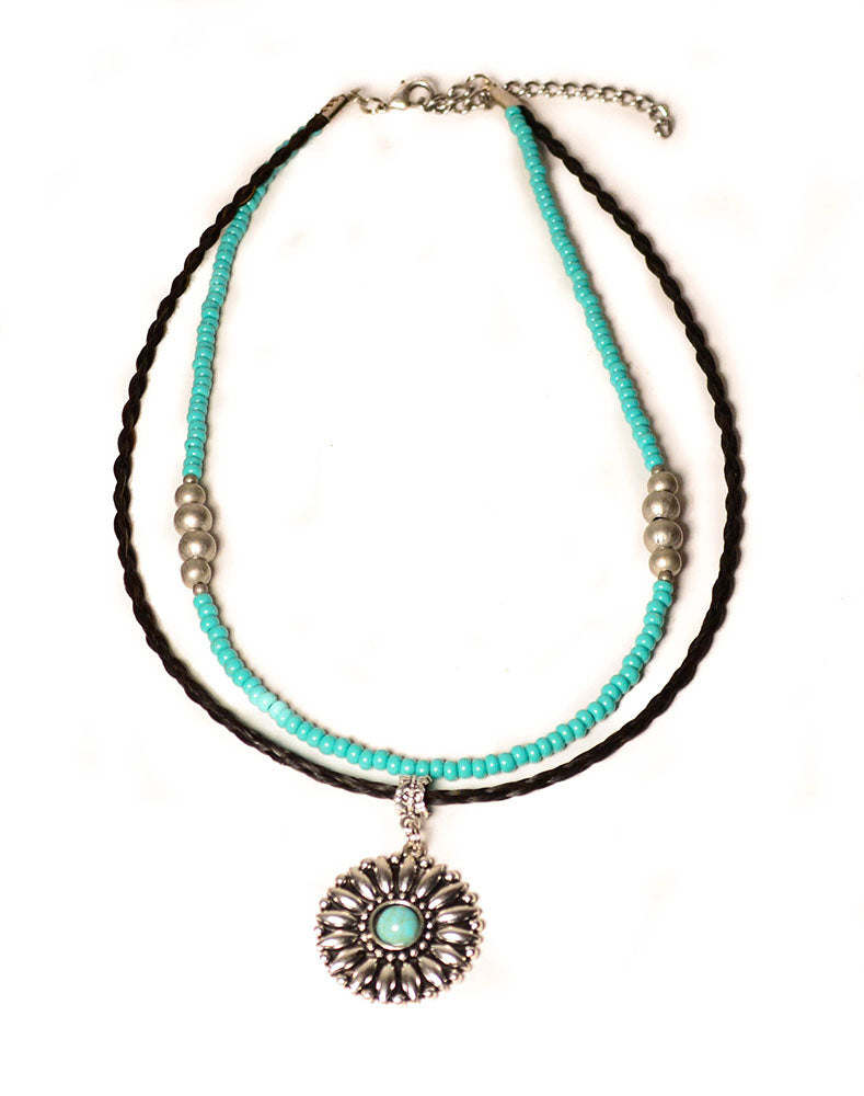 NP1*Navajo Sunflower Necklace – Cowboy Collectibles Wholesale